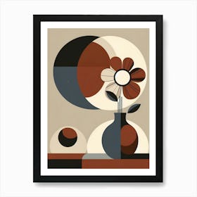 Flower In A Vase In Boho Art 6 Art Print