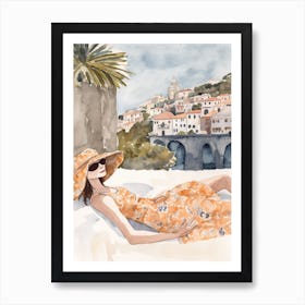 Lounging In Amalfi Art Print