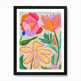 Watercolor Flowers 1 Art Print