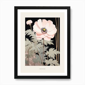 Flower Illustration Anemone 1 Poster Art Print