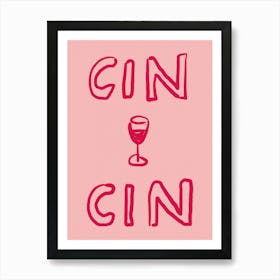 Cin Cin. Minimalist Italian Quote. Wine Art Print