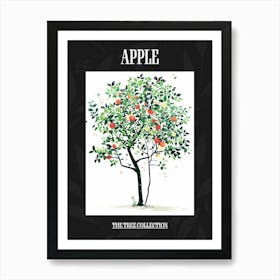 Apple Tree Pixel Illustration 4 Poster Art Print