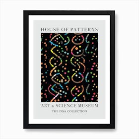 Watercolour Colour Lines Dna 5 House Of Patterns Art Print