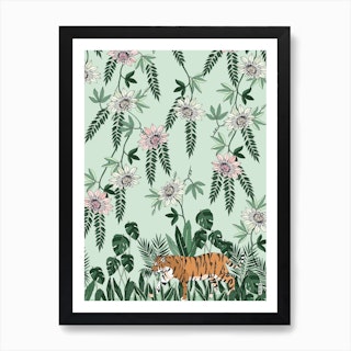 Tiger In The Passionfruit Art Print