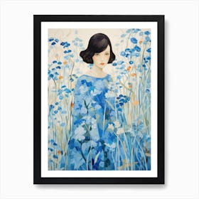 Blue Flowers 40 Art Print
