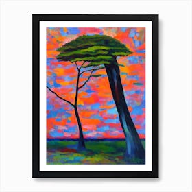 Baldcypress Tree Cubist 1 Art Print