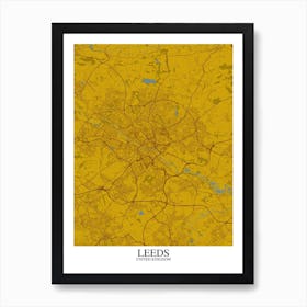 Leeds Yellow Blue Art Print