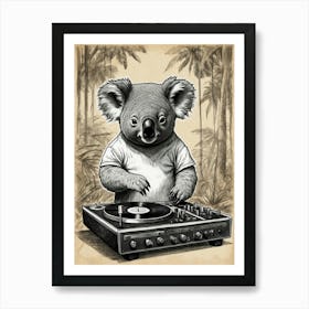 Koala Dj Art Print