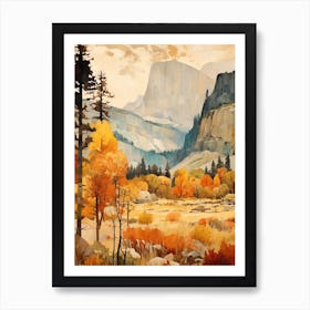 Autumn National Park Painting Yosemite National Park California Usa 8 Art Print