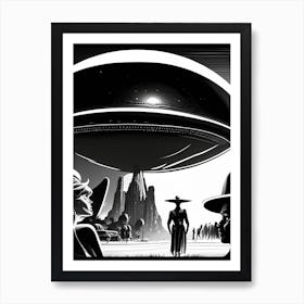 Extraterrestrial Noir Comic Space Art Print