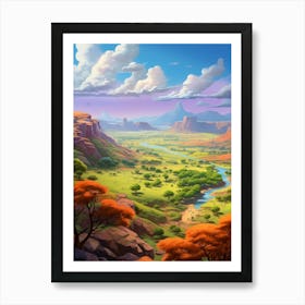 Great Rift Valley Cartoon 1 Art Print