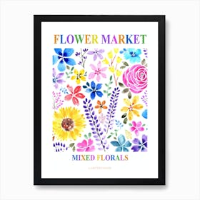 Mixed Floral Flower Market Art Print