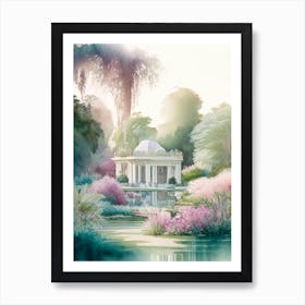Huntington Library, Art Collections, And Botanical Gardens, Usa Pastel Watercolour Art Print