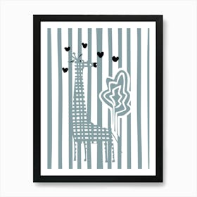 Cool Giraffe Art Print
