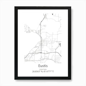 Eustis,United States Minimalist Map Affiche