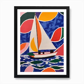 Sailing In The Style Of Matisse 3 Art Print