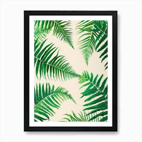 Pattern Poster Sword Fern 4 Art Print