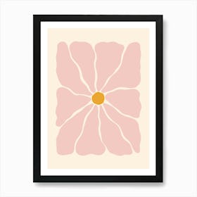 Abstract Flower 01 - Light Pink Art Print