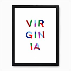 Virginia State Flag Colours Art Print