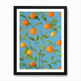 Orange 2 tree Vintage Botanical Art Print