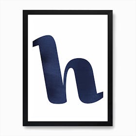 Navy h Art Print