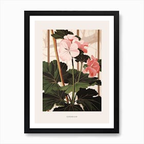 Flower Illustration Geranium 1 Poster Art Print