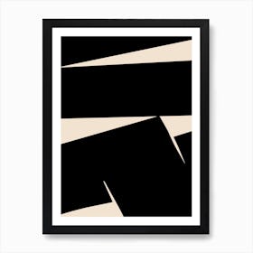 Black Plain Abstract Affiche