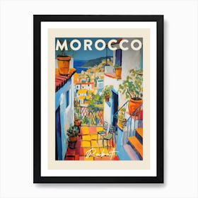 Rabat Morocco 2 Fauvist Painting Travel Poster Art Print