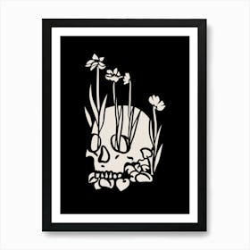 Flower Skeleton Art Print