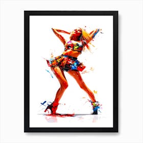 Fashion Model Woman - Models Dancer Art Print