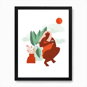 Red Sun Art Print