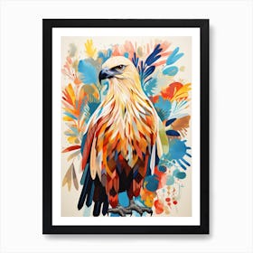 Bird Painting Collage Golden Eagle 3 Art Print