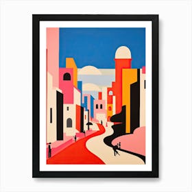 Copacabana Beach, Brazil, Bold Outlines 3 Art Print