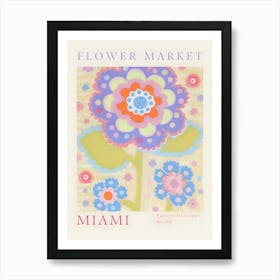 Flower Market Miami Art Print