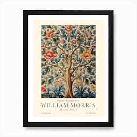 William Morris London Exhibition Poster Tree Of Life Botanical Art Print