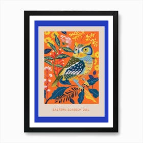 Spring Birds Poster Eastern Screech Owl 1 Art Print