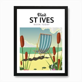 Visit St Ives Book Today Art Print