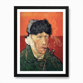 Self Portrait With Bandaged Ear And Pipe, Vincent Van Gogh Art Print