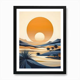 Sunset In The Desert 19 Art Print