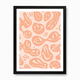 Peach Melted Happiness Art Print