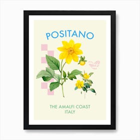 Positano Flower Poster Art Print