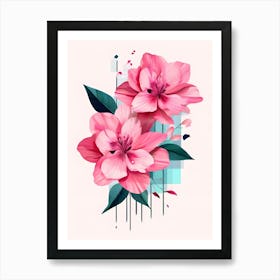 Pink Flowers 15 Art Print