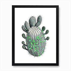 Turk S Head Cactus William Morris Inspired 3 Art Print