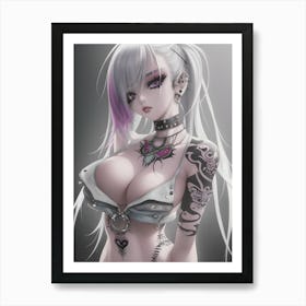 Pretty Punk Girl - Hall-O-Gram Creations 20 Art Print