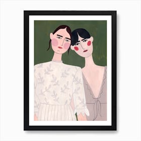 Two Girls Art Print