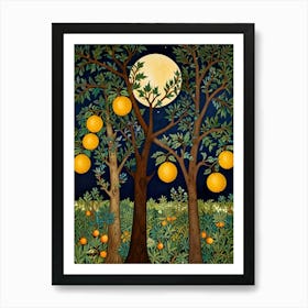 William Morris Orange Trees At Night Art Print