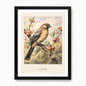 Beatrix Potter Inspired  Animal Watercolour Crow Art Print
