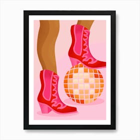 Disco Cowgirl Art Print