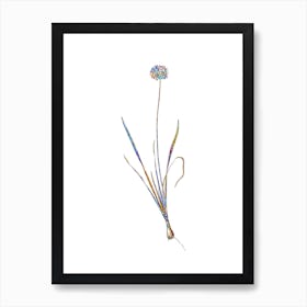 Stained Glass Mouse Garlic Mosaic Botanical Illustration on White n.0253 Art Print