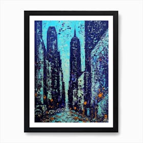 New York City At Night Art Print